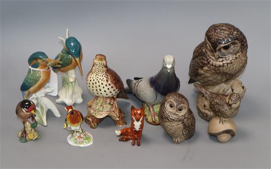 A quantity of Beswick, Poole and Colmer birds etc